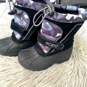 Sporto Boys Toddler Winter Camouflage Snow Boots Size (7/8)